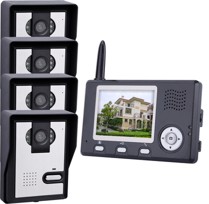 VD-WJ351C0-4V1 2.4GHz ，Wireless 3.5" TFT Monitor 300KP Video Door Phone， with 6-IR LED Night Vision,..