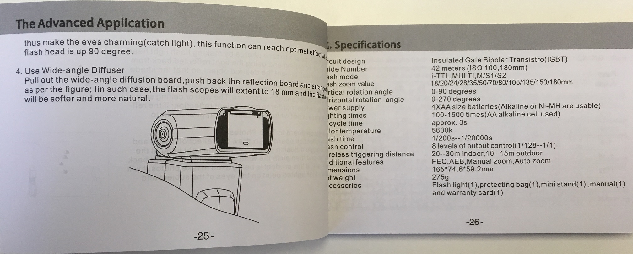 User Manual for Speedlite VK430