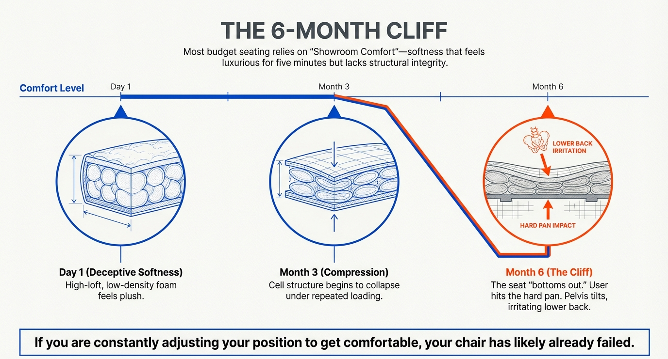 Why Office Chairs Become Uncomfortable After 6–12 Months?